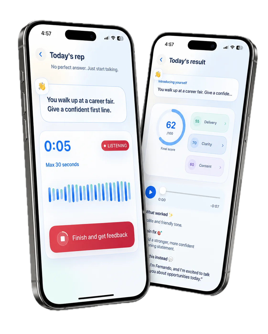 Speak Lock product screens